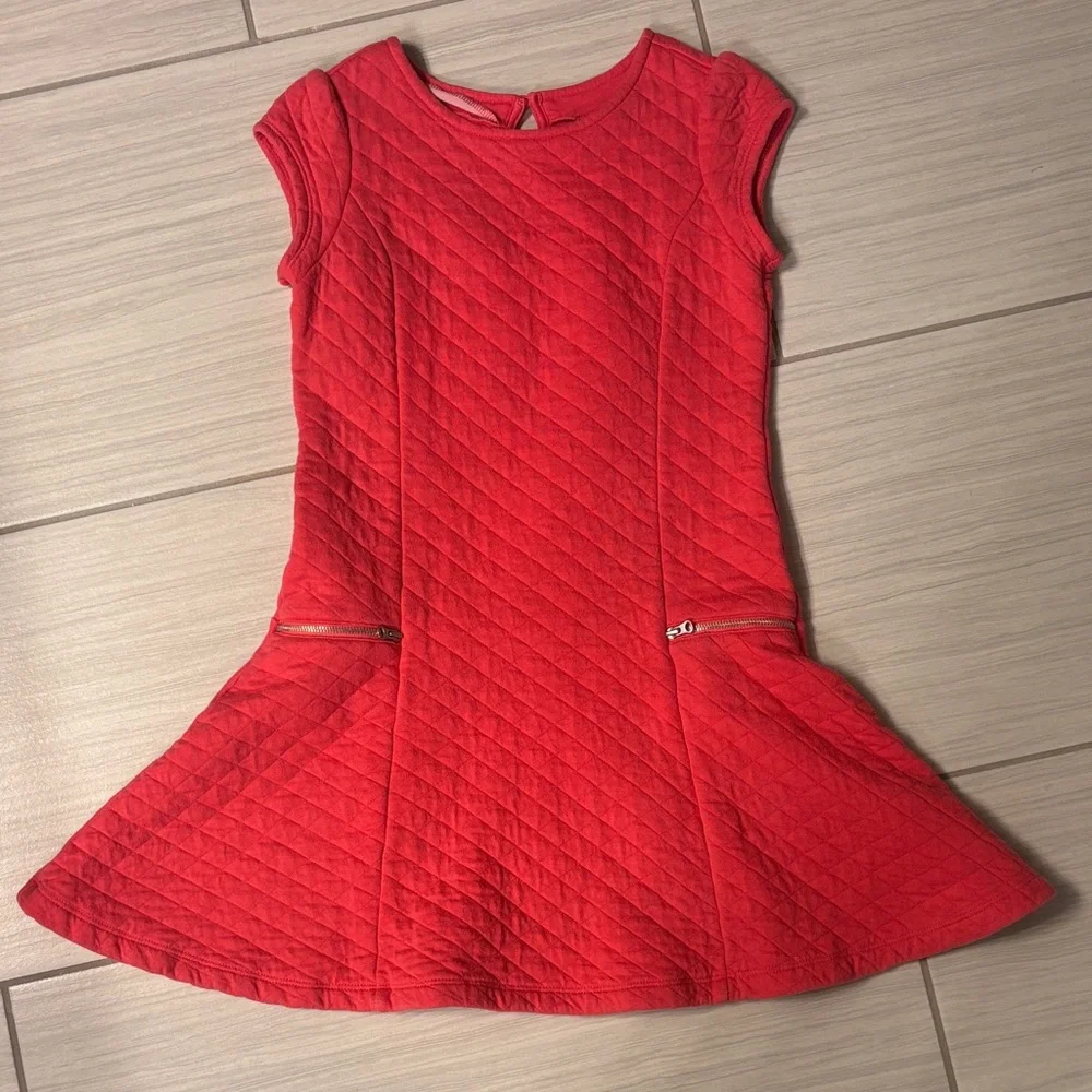 Gymboree Quilted Coral Casual Dress